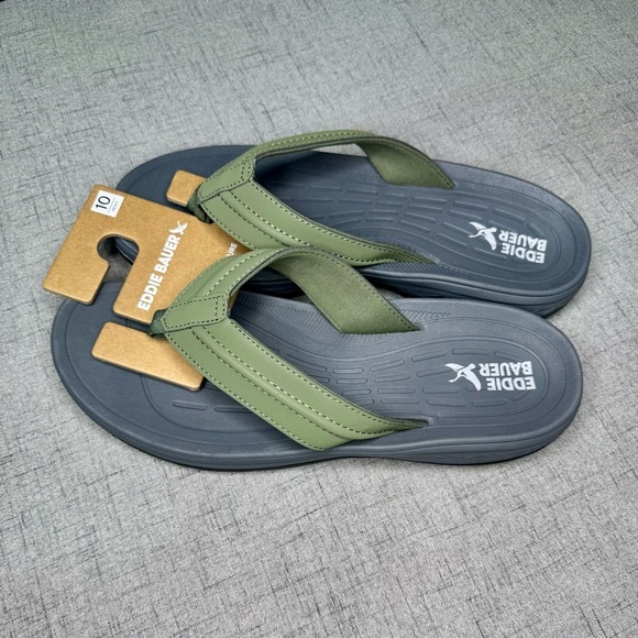 Mens Break Point 2 Flip Flops Green Sandals Comfortable Walking Summer Sz 10 NWT main image 4